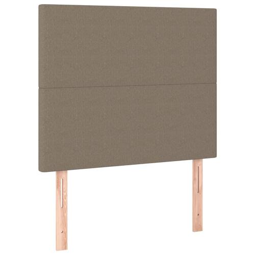 Sengegavle 2 stk. 100x5x78/88 cm stof gråbrun