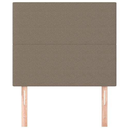 Sengegavle 2 stk. 100x5x78/88 cm stof gråbrun