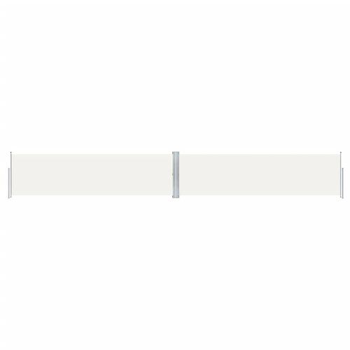 Sammenrullelig sidemarkise 140 x 1000 cm cremefarvet