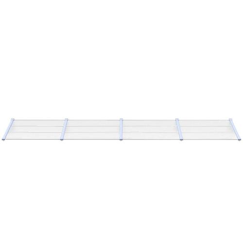 Dørbaldakin 396x90 cm polycarbonat grå og transparent