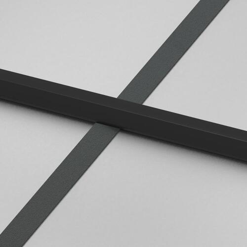 Dør 102,5x201,5 cm hærdet glas og aluminium sort