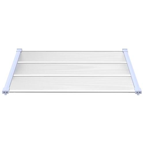 Dørbaldakin 122x90 cm polycarbonat grå og transparent