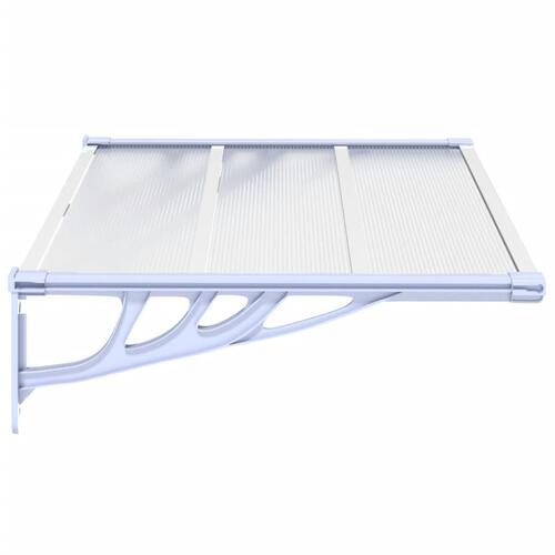 Dørbaldakin 122x90 cm polycarbonat grå og transparent