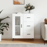 Skænk 69,5x34x90 cm konstrueret træ hvid højglans