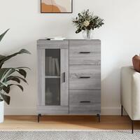 Skænk 69,5x34x90 cm konstrueret træ grå sonoma-eg