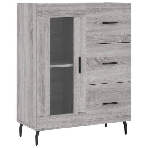 Skænk 69,5x34x90 cm konstrueret træ grå sonoma-eg