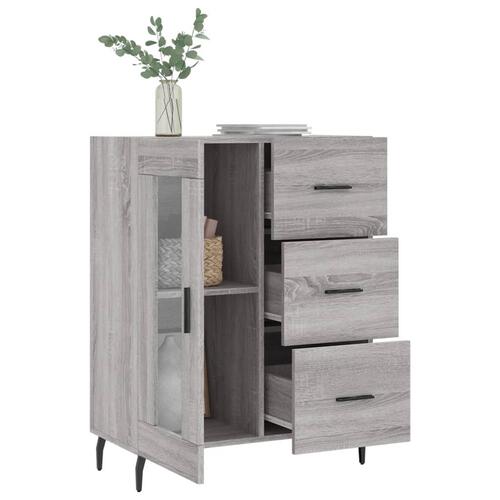 Skænk 69,5x34x90 cm konstrueret træ grå sonoma-eg