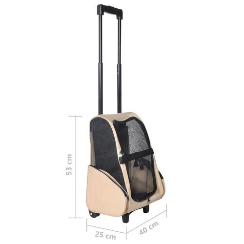 Foldbar kæledyrsvogn multifunktionel beige