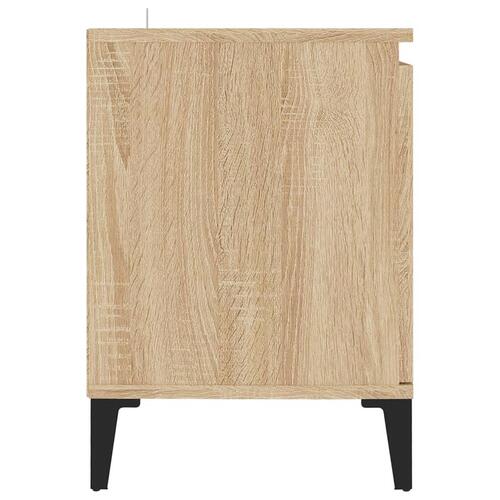Tv-skab med metalben 103,5x35x50 cm sonoma-eg