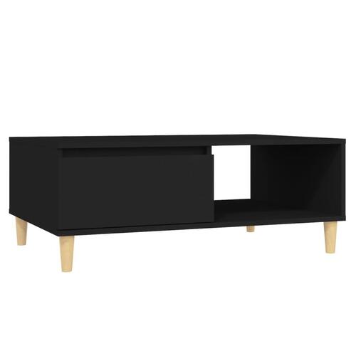 Sofabord 90x60x35 cm konstrueret træ sort