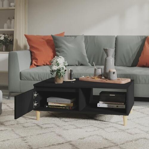 Sofabord 90x60x35 cm konstrueret træ sort