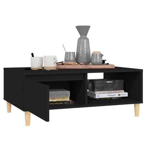 Sofabord 90x60x35 cm konstrueret træ sort