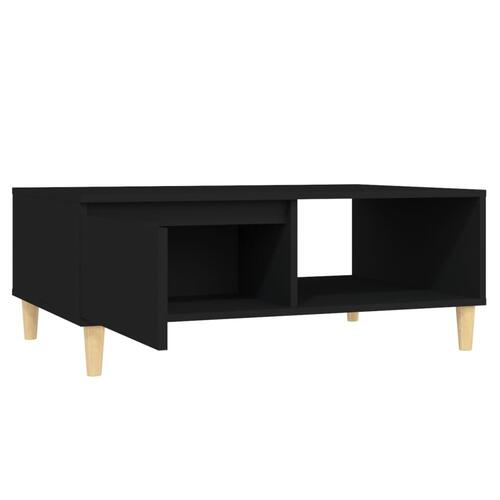 Sofabord 90x60x35 cm konstrueret træ sort