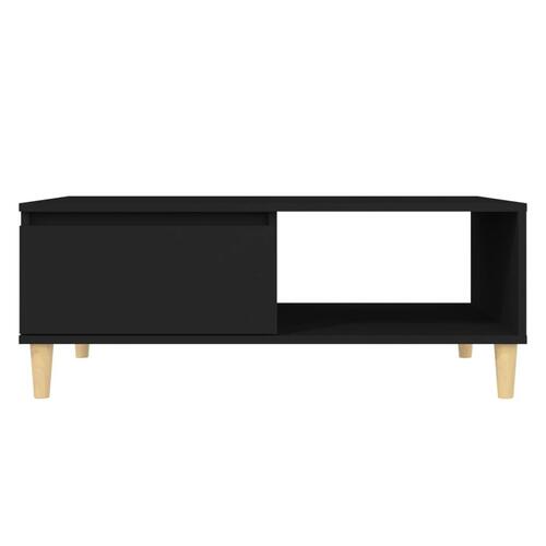 Sofabord 90x60x35 cm konstrueret træ sort