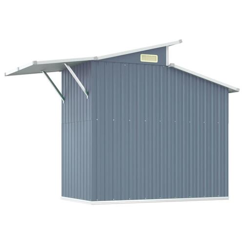Haveskur 270x130x208,5 cm galvaniseret stål grå