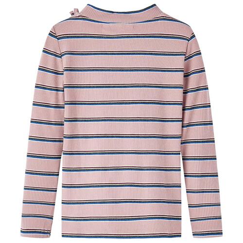 Langærmet T-shirt til børn str. 116 lyserød