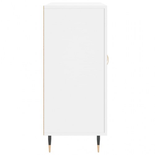 Skænk 90×34×80 cm i hvidt konstrueret træ - moderne opbevaring med metalben