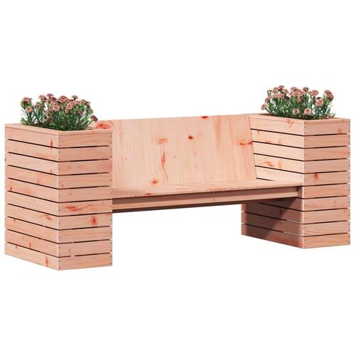 Bænk med plantekasser 167,5x60x65 cm massivt douglasgran