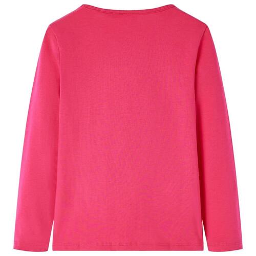 Langærmet T-shirt til børn str. 92 pink