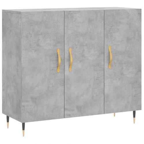 Skab 90x34x80 cm konstrueret træ betongrå
