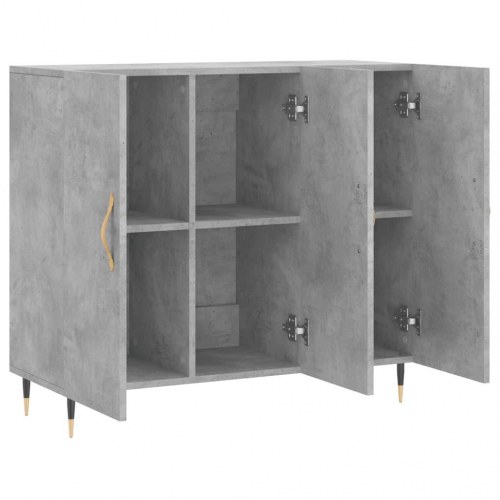 Skab 90x34x80 cm konstrueret træ betongrå