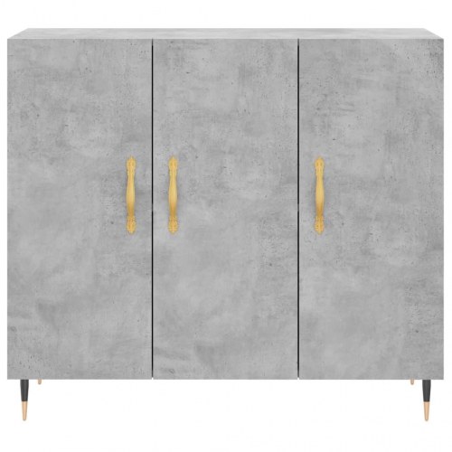 Skab 90x34x80 cm konstrueret træ betongrå