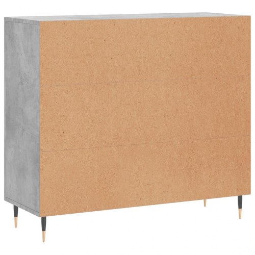 Skab 90x34x80 cm konstrueret træ betongrå