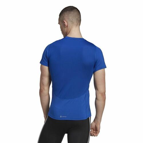 Kortærmet T-shirt til Mænd Adidas techfit Graphic Blå S