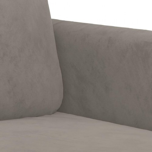 Lænestol 60 cm velour lysegrå