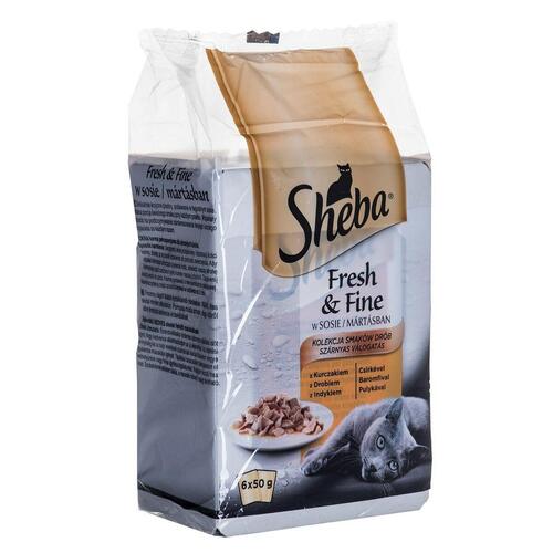 Kattemad Sheba Fresh & Fine Kylling Kalkun Fugle 300 g