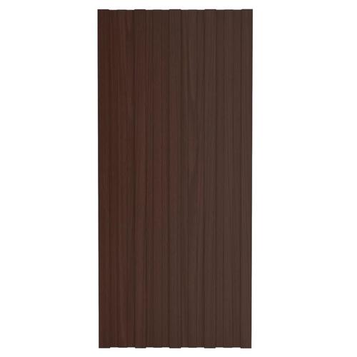 Tagplader 36 stk. 100x45 cm galvaniseret stål brun