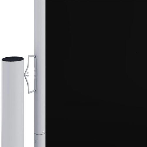 Sammenrullelig sidemarkise 160x1000 cm sort
