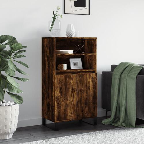 Skab 60x36x110 cm konstrueret træ Røget egetræ
