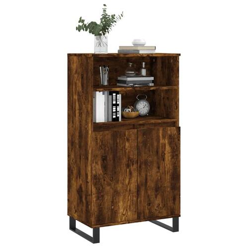 Skab 60x36x110 cm konstrueret træ Røget egetræ