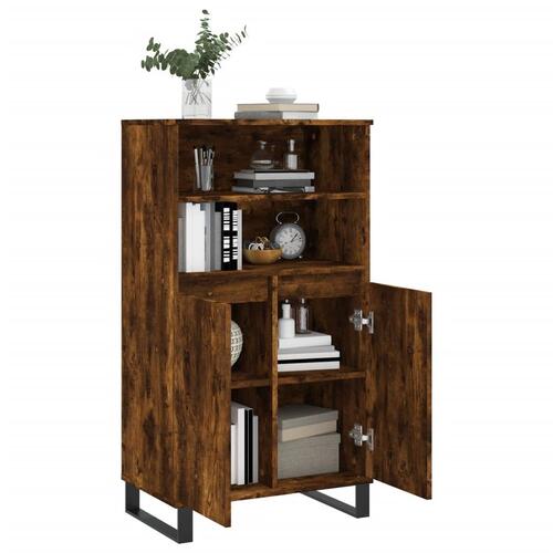 Skab 60x36x110 cm konstrueret træ Røget egetræ