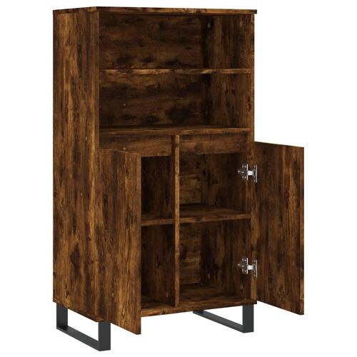 Skab 60x36x110 cm konstrueret træ Røget egetræ