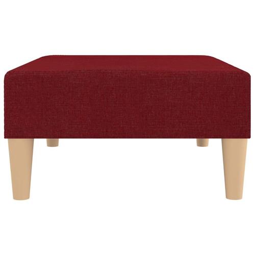 Fodskammel 78x56x32 cm stof vinrød