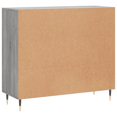 Skab 90x34x80 cm konstrueret træ grå sonoma-eg