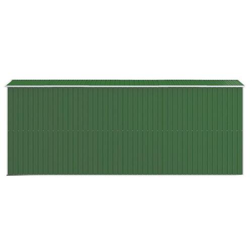 Haveskur 192x523x223 cm galvaniseret stål grøn