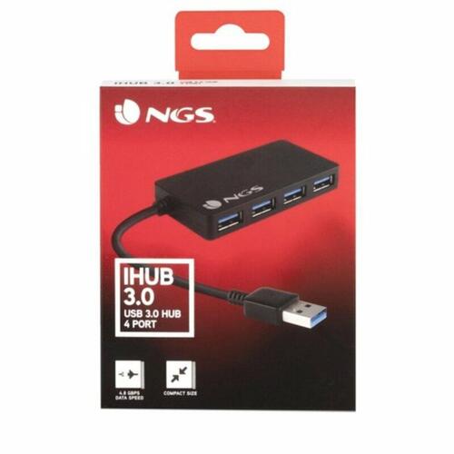 USB Hub NGS NGS-HUB-0044 Sort 480 Mbps