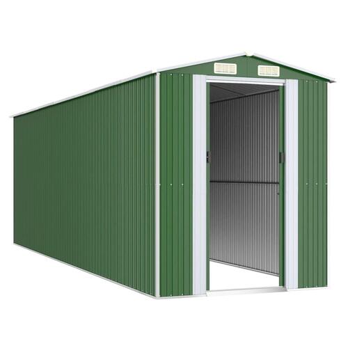 Haveskur 192x606x223 cm galvaniseret stål grøn