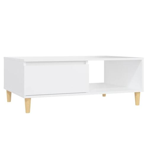 Sofabord 90x60x35 cm spånplade hvid