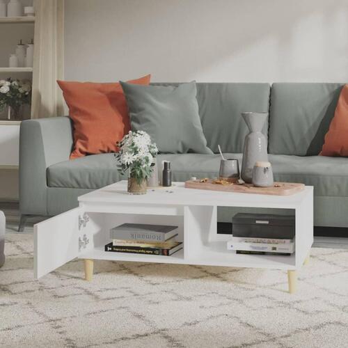 Sofabord 90x60x35 cm spånplade hvid