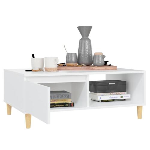 Sofabord 90x60x35 cm spånplade hvid