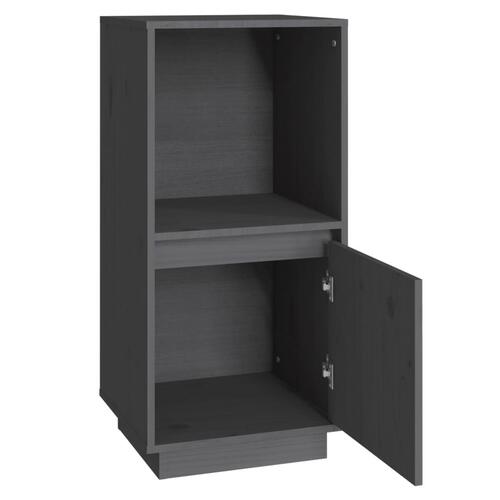 Skænk 38x35x80 cm massivt fyrretræ grå