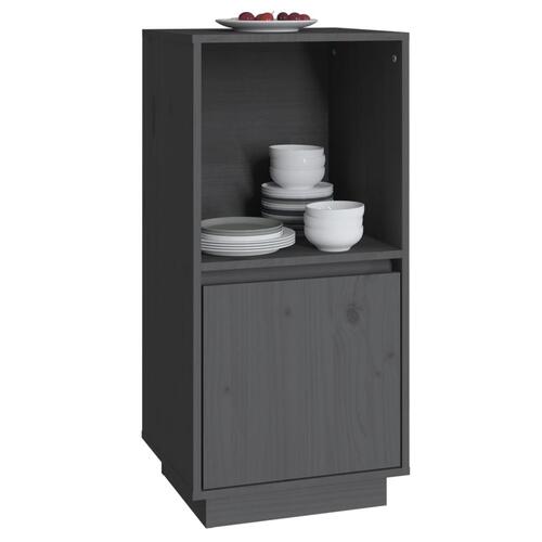 Skænk 38x35x80 cm massivt fyrretræ grå
