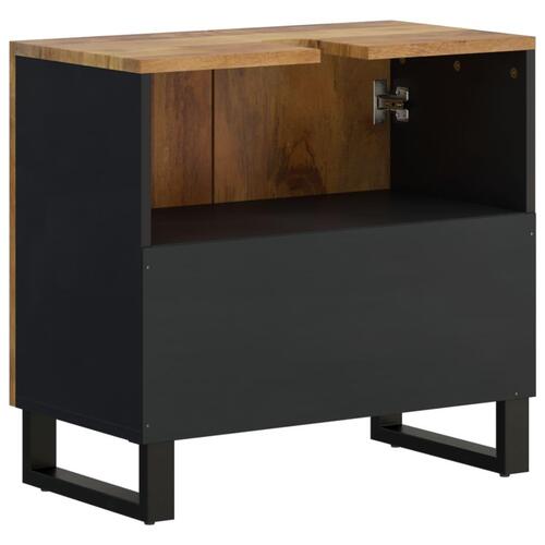 Vaskeskab 62x33x58 cm massivt mangotræ og konstrueret træ