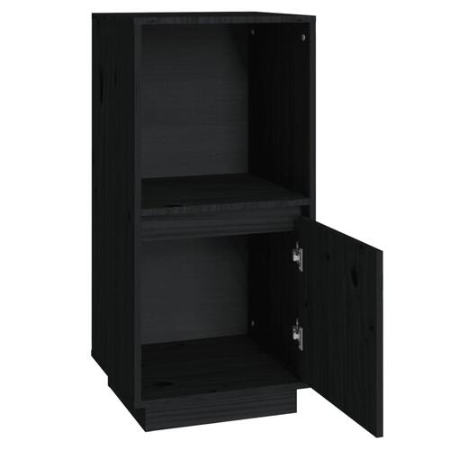 Skænk 38x35x80 cm massivt fyrretræ sort