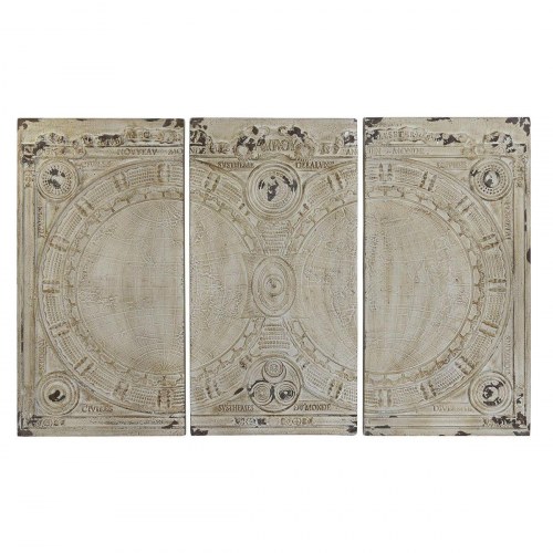 Vægdekoration - beige neoklassisk, 3 dele (178 × 112 cm)