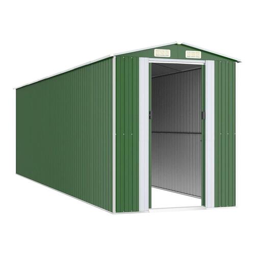 Haveskur 192x689x223 cm galvaniseret stål grøn